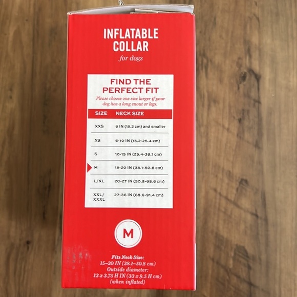 Inflatable Collar for dogs. Size Medium. Fits Neck Size: 15-30 inches. NWOT - Picture 4 of 6